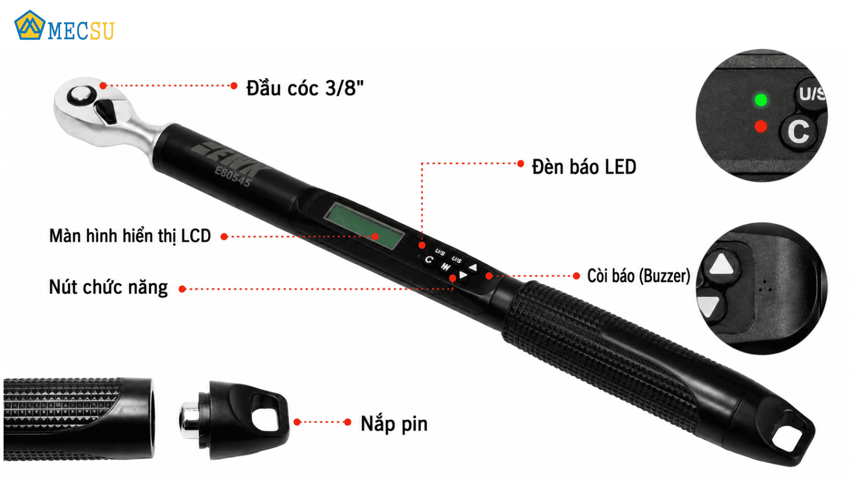 Bộ phận của cần xiết lực điện tử